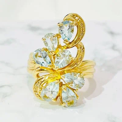 We bought Aquamarine Ring 2.07ct K18YG