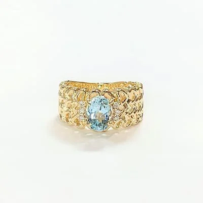 We bought Aquamarine Ring 1.49ct K18YG