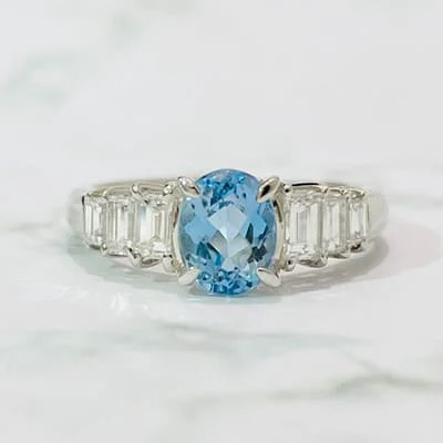We bought Aquamarine Ring 0.91ct Pt900