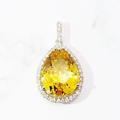 We bought Citrine Pendant 4.40ct K18WG