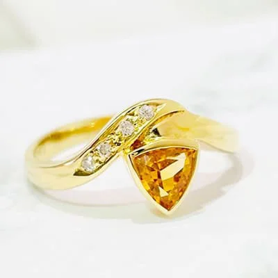 We bought Citrine Ring K18YG