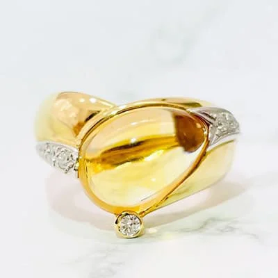 We bought Citrine Ring 4.88ct K18YG