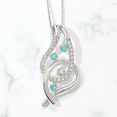 We bought Paraiba Tourmaline Necklace 0.07ct K18WG