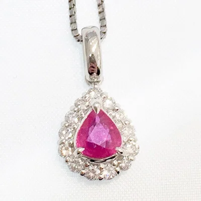 We bought Ruby Necklace 0.67ct Pt900