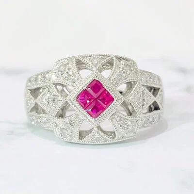 We bought Ruby Ring 0.25ct Pt900