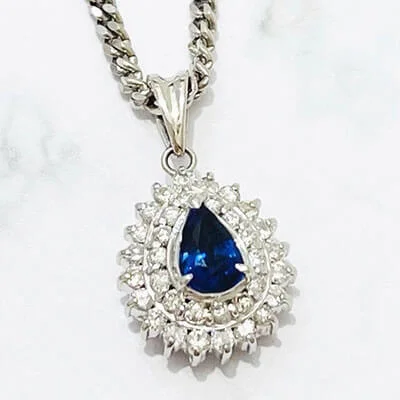 We bought Sapphire Necklace 0.57ct Pt900