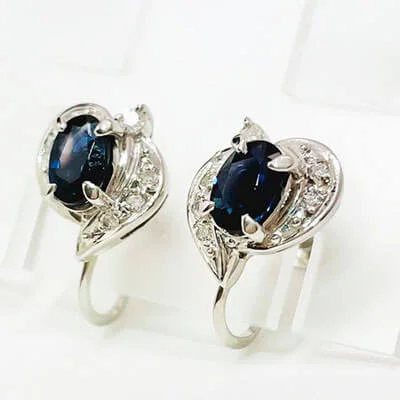 We bought Sapphire Earrings 0.62ct/0.54ct Pt850