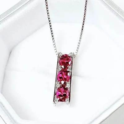 We bought Rubellite Tourmaline Necklace 2.70ct Pt900